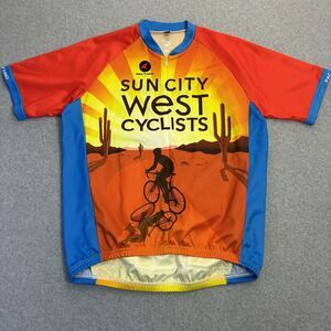 Pactimo Sun City West Cyclists Cycling Jersey Mens M Arizona Bike Club Road Bike